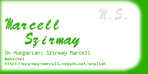 marcell szirmay business card